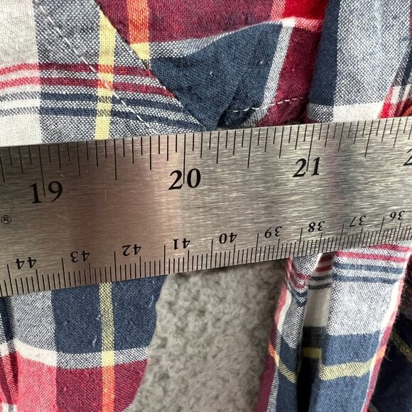 J Crew Men Indian Madras Plaid Shirt Medium Preppy Heritage Lightweight Slim Fit - Picture 6 of 8